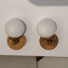 paire d'applique en hetre et