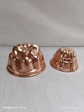 Lot De 2 Anciens Moule A Gâteau En Cuivre 