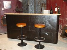 INDUSTRIAL FURNITURE / INDUSTRIAL STYLE FURNITURE: RIVETED METAL COUNTER / BAR