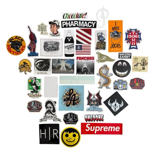 Lot skateboard stickers - of, 39