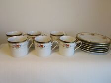 6x Art Nouveau Winterling Bavaria Germany Coffee Cups