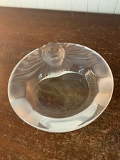 2 Lalique France Crystal Lion Ashtrays (Price per Piece)
