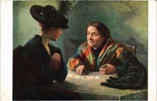 Old postcard AK Cartomancienne - A. Renault SALON DE PARIS (1356558)