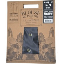 Blouse de peintre sculpteur peinture sculpture modèle corot S/M Noir