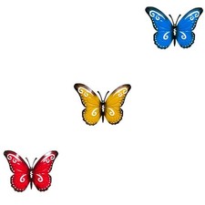 3PCS Décoration Murale Extérieur Papillon en Métal pour Jardin et Serre