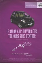 2011 NISSAN MICRA ADVERTISEMENT by Lolita Lempicka Saddlery Leather VIP LOUNGE