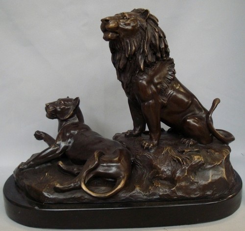Statue sculpture lion lionne - lion,