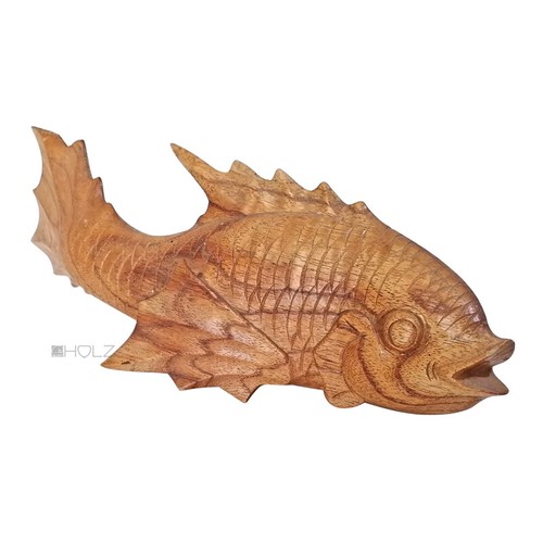 Poisson sculpté bois de - sculpté,