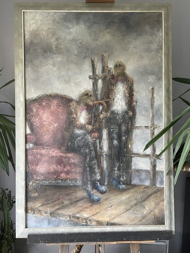 Rare tableau huile sur - huile, toile