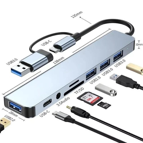 Adaptateur usb 1 hub - c, 8-en-1
