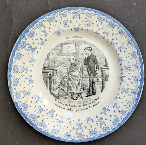 Assiette parlante faïence