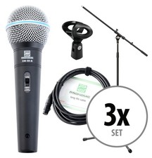 3x Set De Microphone DJ PA