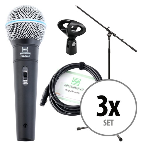 Set microphone dj pa - 3x,