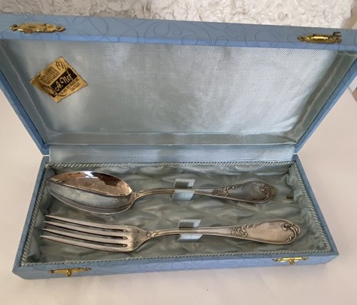 Silver metal baptism cutlery - silver,