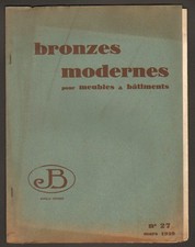 PARIS (XII°) CATALOGUE / FACTORY OF BRONZE FURNITURE HANDLES ""J. BECHU"" in 1929