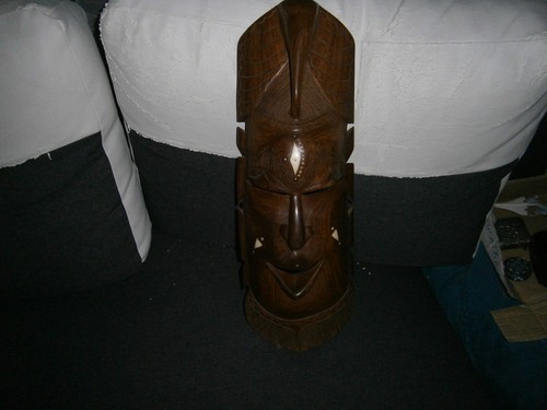 Masque africain bois fait - africain,