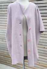Oska Pinky Mauve Boiled Wool Lagenlook  S/S Cocoon Style Gilet