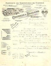 Antique Invoice CRUSILLE & BOSLAND CARD LININGS Course 1943