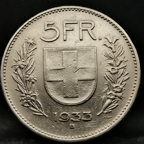 Francs 1933 berne - francs, argent