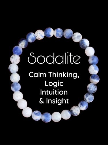 Sodalite bracelet 6mm piece - sodalite,
