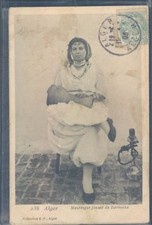ALGERIA Mauresque playing Darbouka 1905 PC