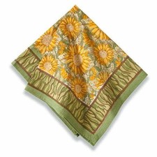 Couleur Nature Sunflower Napkins Yellow & Green, Set of 6