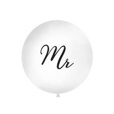 1 Ballon géant blanc "Mr" - 1