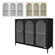 Meuble bas métallique vitrine