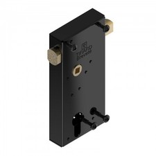 Serrure de portail bois - pose en applique verticale - pêne réglable - main dro