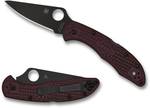 Spyderco delica burgundy - spyderco, 4,