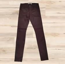 Vero Moda Pantalon Maigre en Simili Cuir Marron Femme Taille 32 Moyenne 