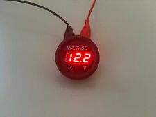 12V-24V Voiture Moto LED Affichage Numérique Voltmètre Étanche Mètre Rouge GB