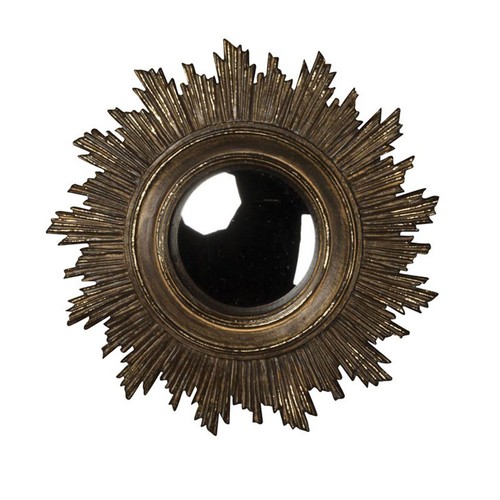 Miroir convexe soleil - , doré