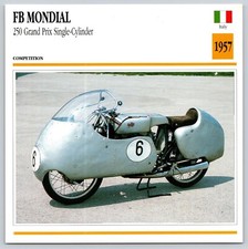 FB Mondial 250 Grand Prix 1957 Italy Edito Service Atlas Motorcycle Card