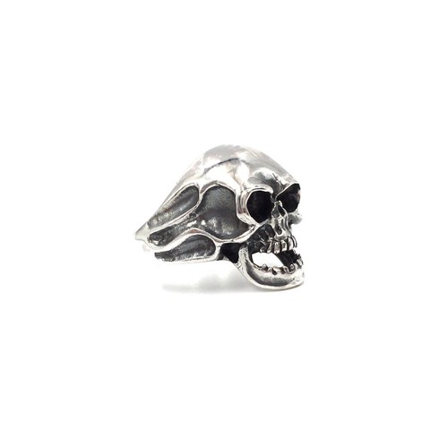 Bague tête mort argent - en,