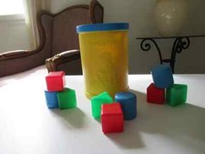 9 ⚜️  Ancienne Boite A Cube Fisher Price Vintage Réf: 414 Année 1977 Vintage
