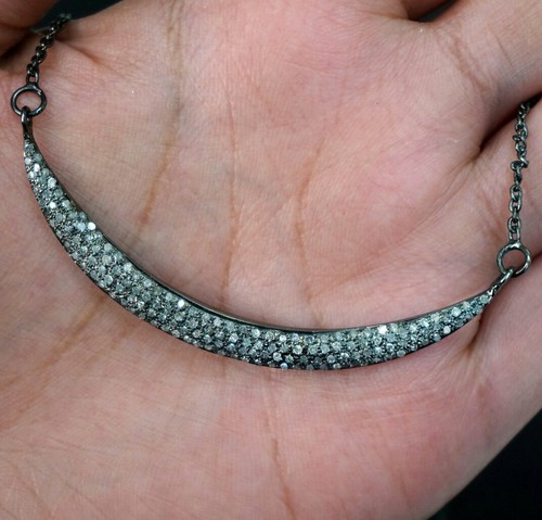 Collier lune diamant naturel