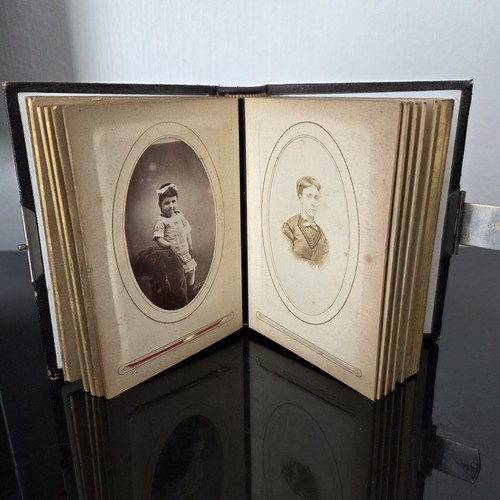 Album photo ancien cuir - album,