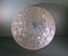 Art Deco Basin Signed Noverdy France Pressed Molded Glass.