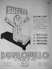 1954 DUNLOP PRESS AD DUNLOPILLO LATEX FOAM MATTRESS - SAVIGNAC