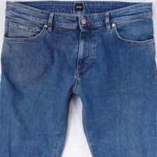 Hommes HUGO BOSS MAINE Regular Straight Élasthanne Bleu Jeans W34 L28