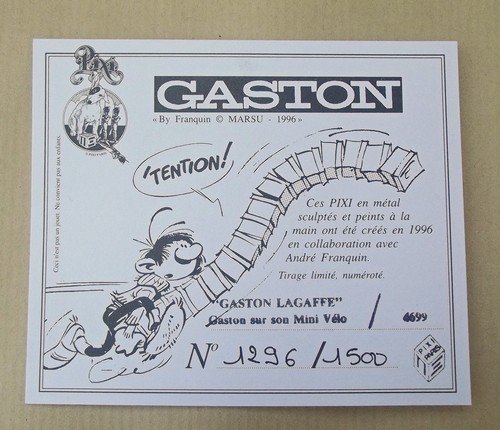Certificat pixi gaston - certificat, lagaffe