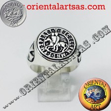 Bague en Argent 925 Sceau Des Templiers