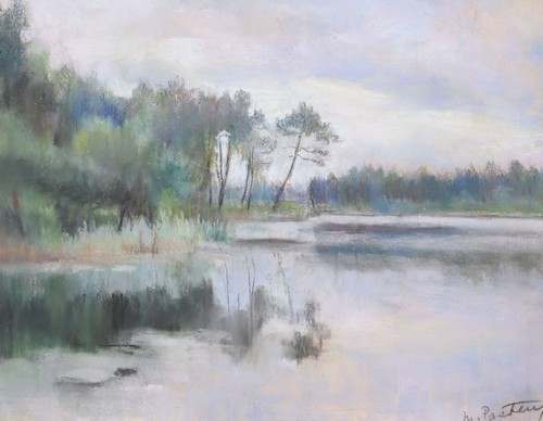 Pastel dessin tableau - , encadré