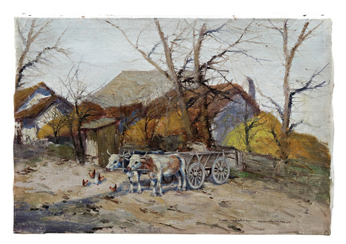 Huile sur toile signé gyorgy - toile,