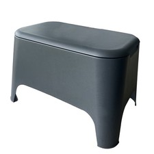 Table basse en résine 59x 39x 36cm grise coffre TOOMAX