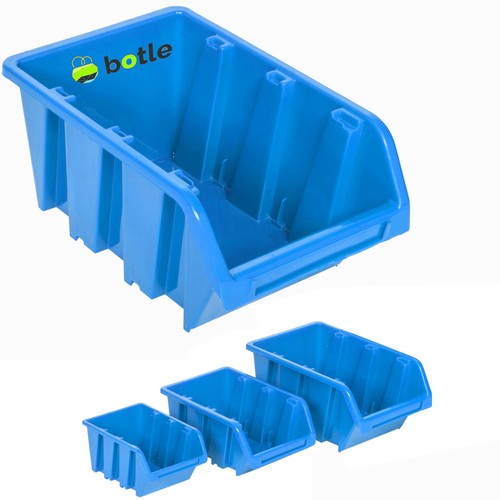 Boîtes empilables bleues - , 3