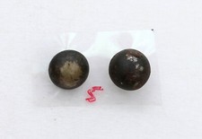 2 ANTIQUE MILITARY UNIFORM BUTTON - ENGLISH GERMAN BELGIAN? HALF BALL, D:15mm