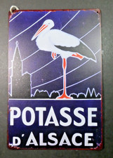 Plaque publicitaire en tôle POTASSE D ALSACE  30 x 20 cm, reedition vintage