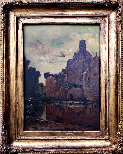 Tableau baroque 1882 - tableau, chateau